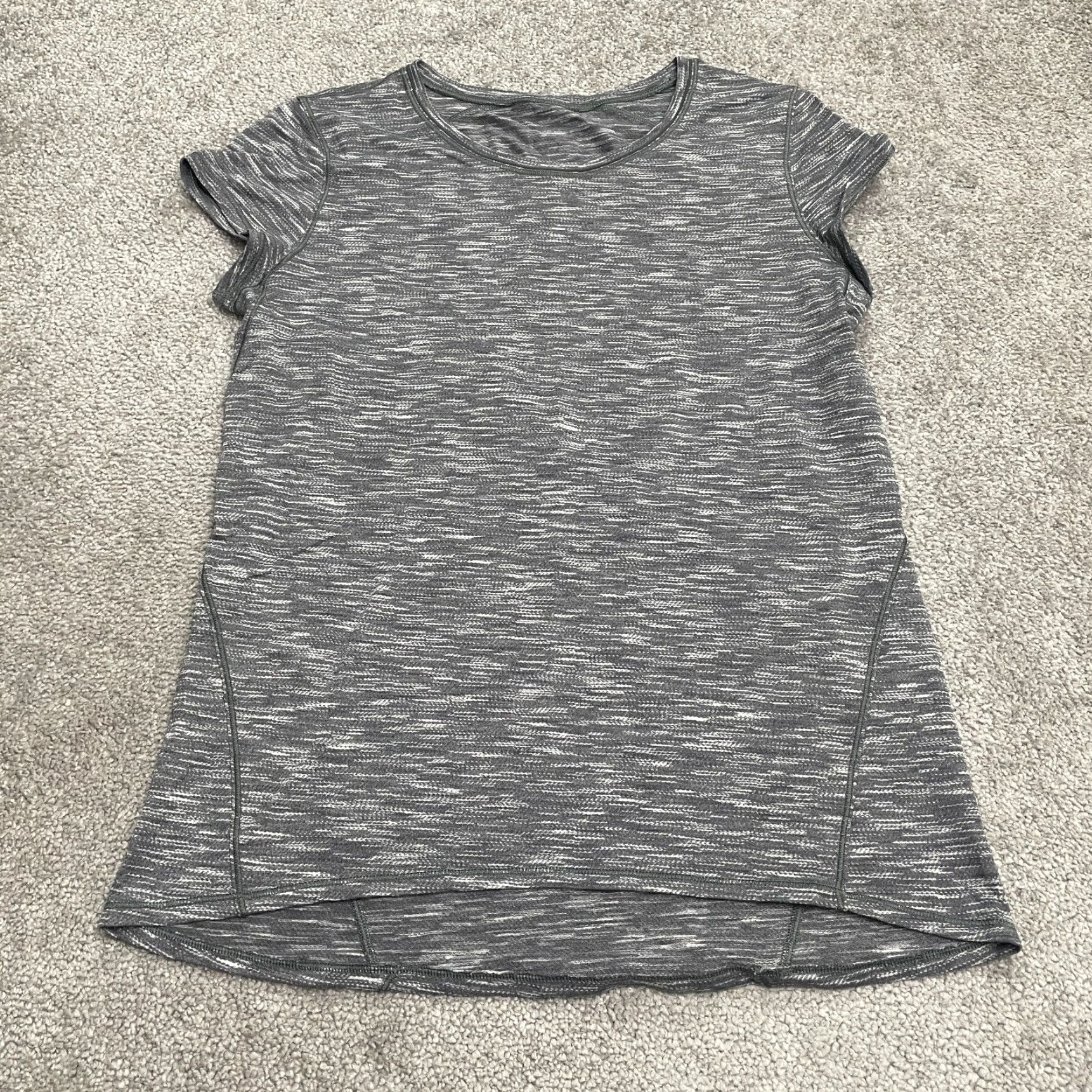 Lululemon Lululemon T-Shirt Womens 6 Heather Gray Round Neck Cap Sleeve Active Stretch Tee Size M / US 6-8 / IT 42-44 - 2 Thumbnail