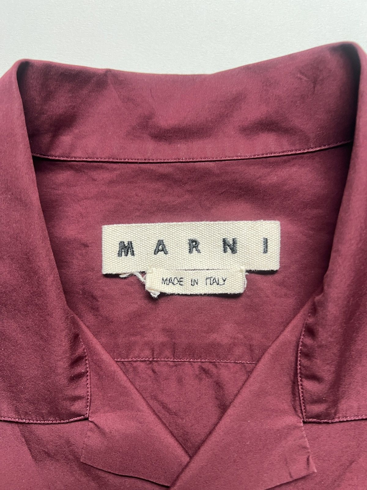 Marni Marni Burgundy Short Sleeve Shirt Size US L / EU 52-54 / 3 - 7 Thumbnail