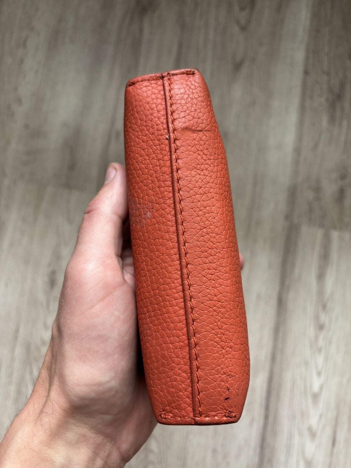 Burberry Burberry Orange Grain Leather Cosmetic Pouch – ROSCROM215CR Size ONE SIZE - 6 Thumbnail