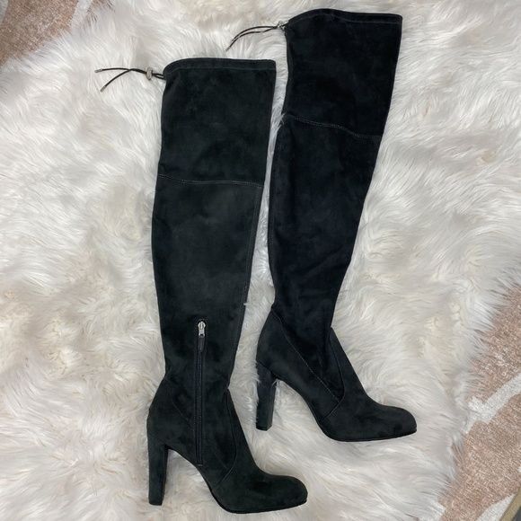 Sam Edelman Sam Edelman Kent Charcoal Grey Suede Over-The-Knee Boots Size US 8 / IT 38 - 2 Thumbnail