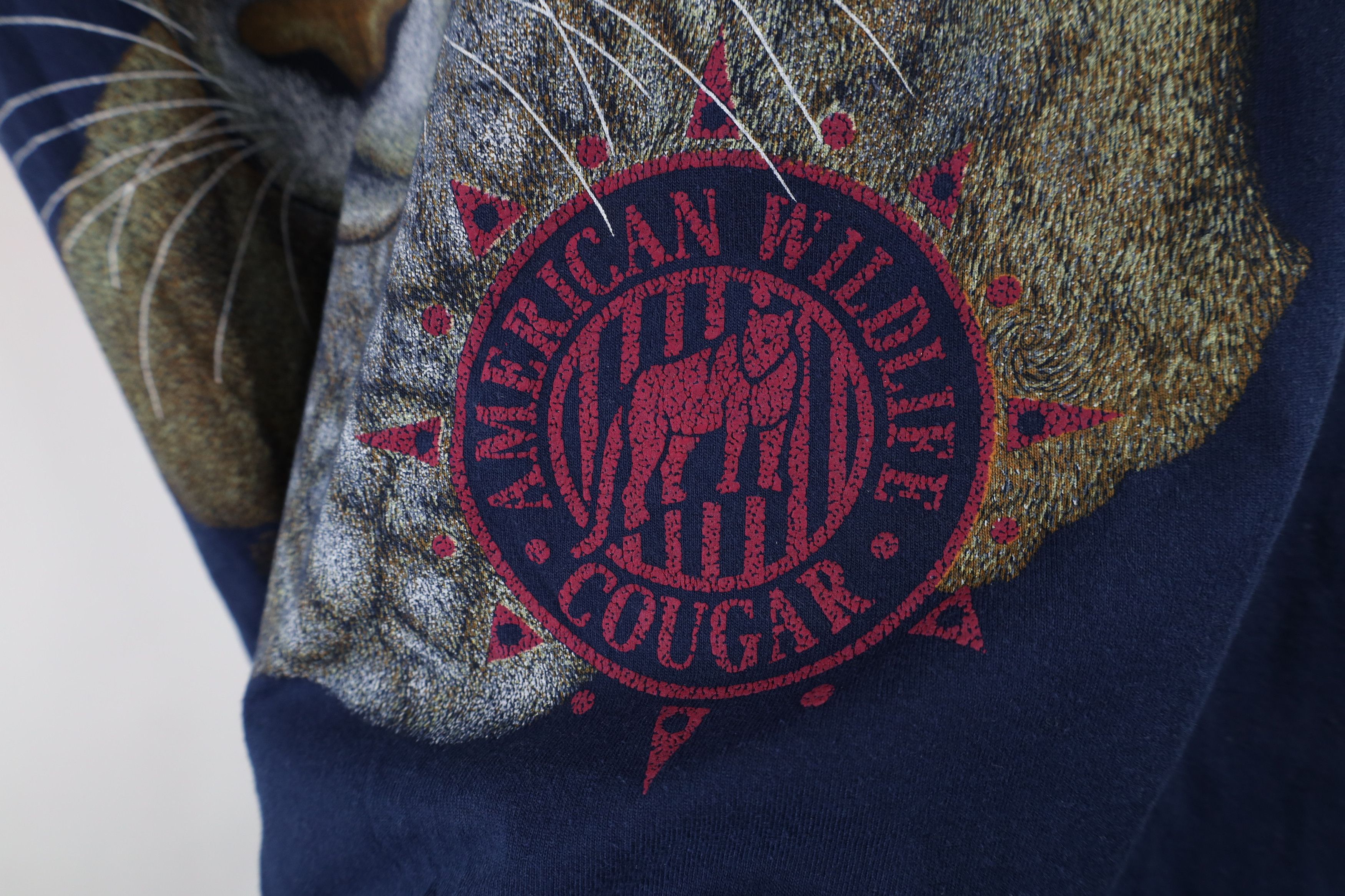 Vintage Vintage 90s Streetwear Wildlife Cougar Cat T-Shirt USA Size M / US 6-8 / IT 42-44 - 6 Thumbnail
