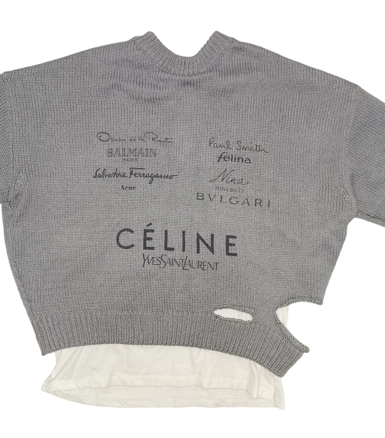 WE Fashion GG Own Fashion Big Logo Multi Brand Luxury Knit Sweatshirt Size XL / US 12-14 / IT 48-50 - 8 Thumbnail