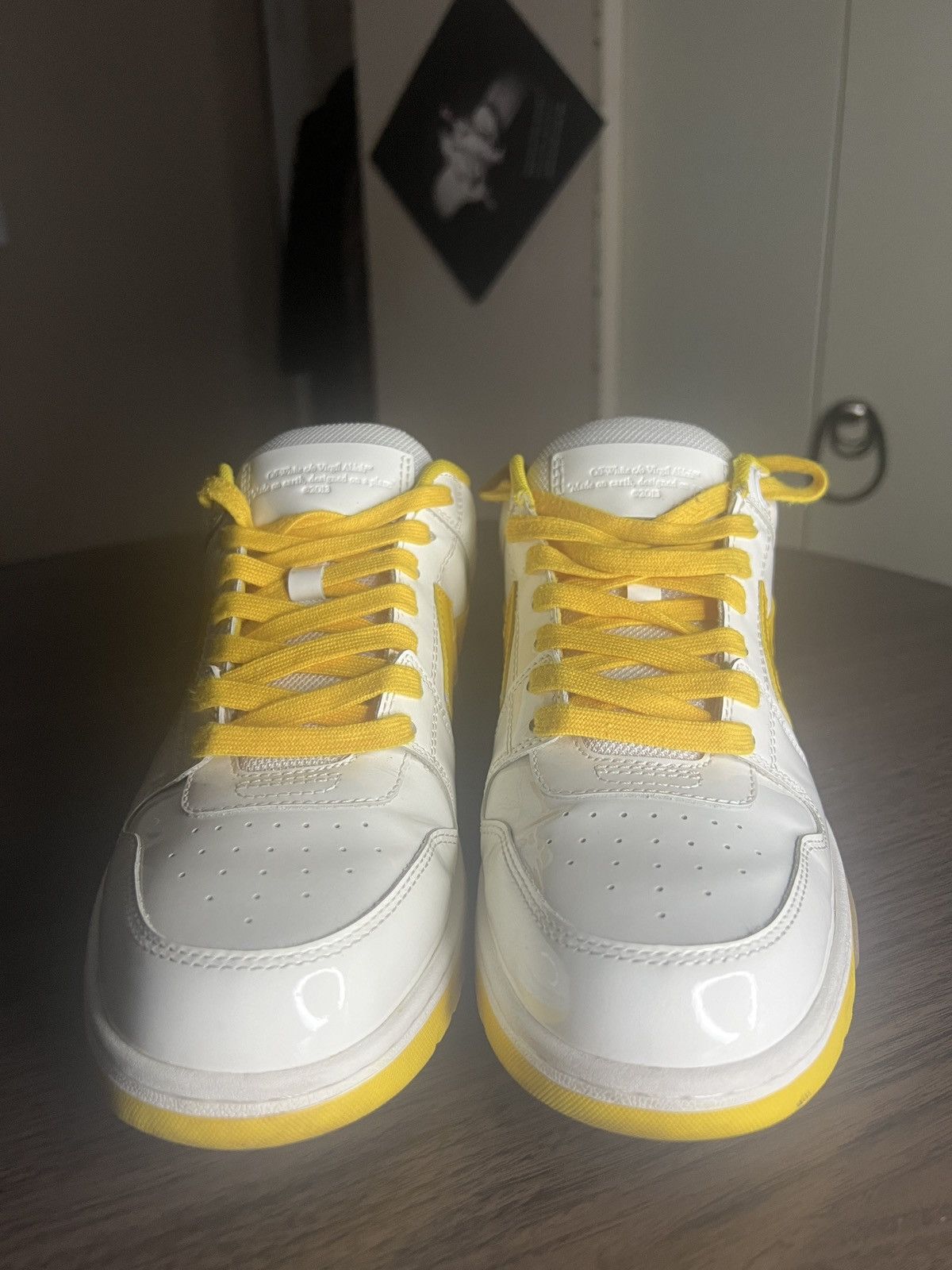 Off-White [OFF- WHITE] Out of Office Leather Low-Top Sneakers Size US 8.5 / EU 41-42 - 5 Thumbnail