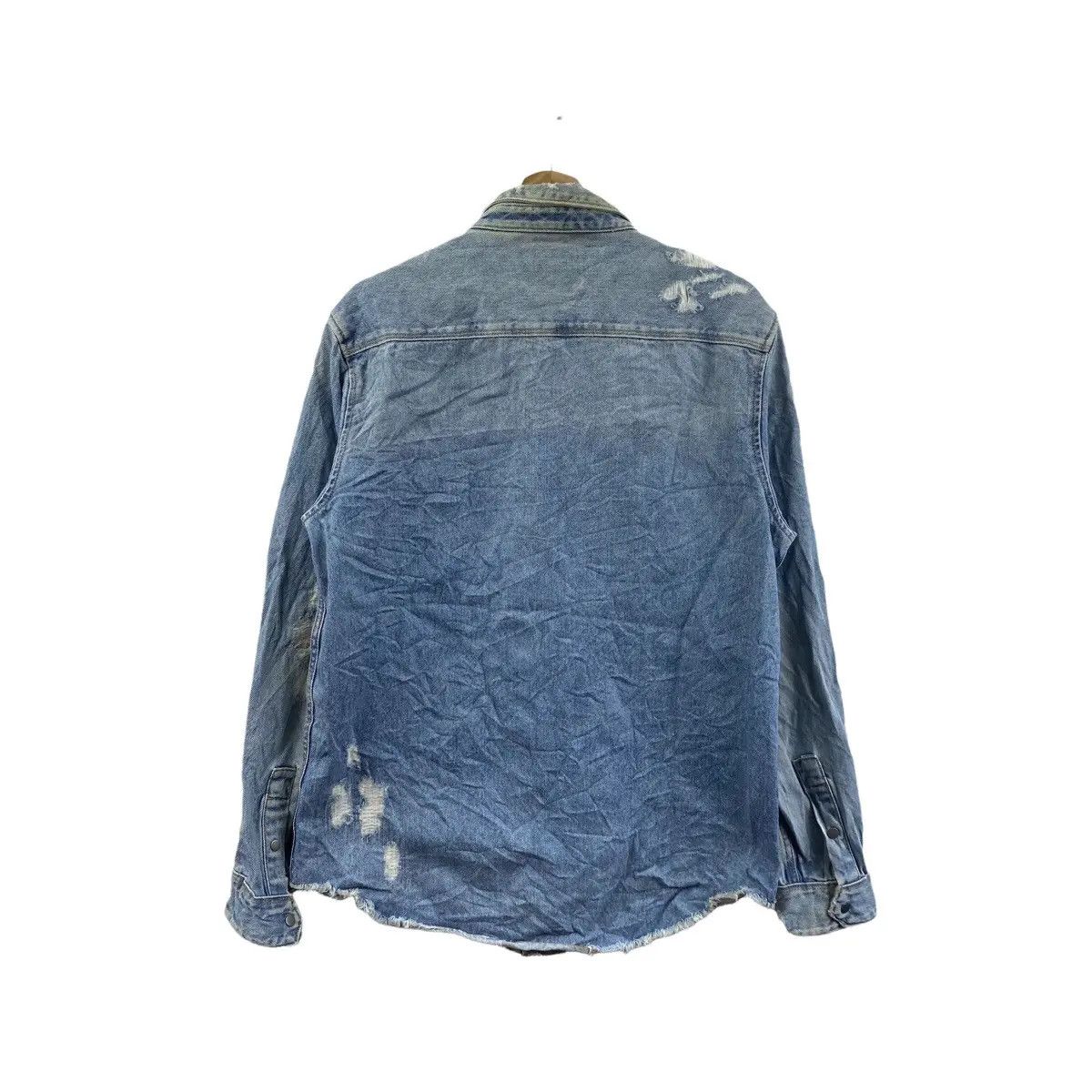 Zara Vtg ZARA MAN Relaxed Fit Distress Jeans Denim Jacket Size US L / EU 52-54 / 3 - 2 Thumbnail