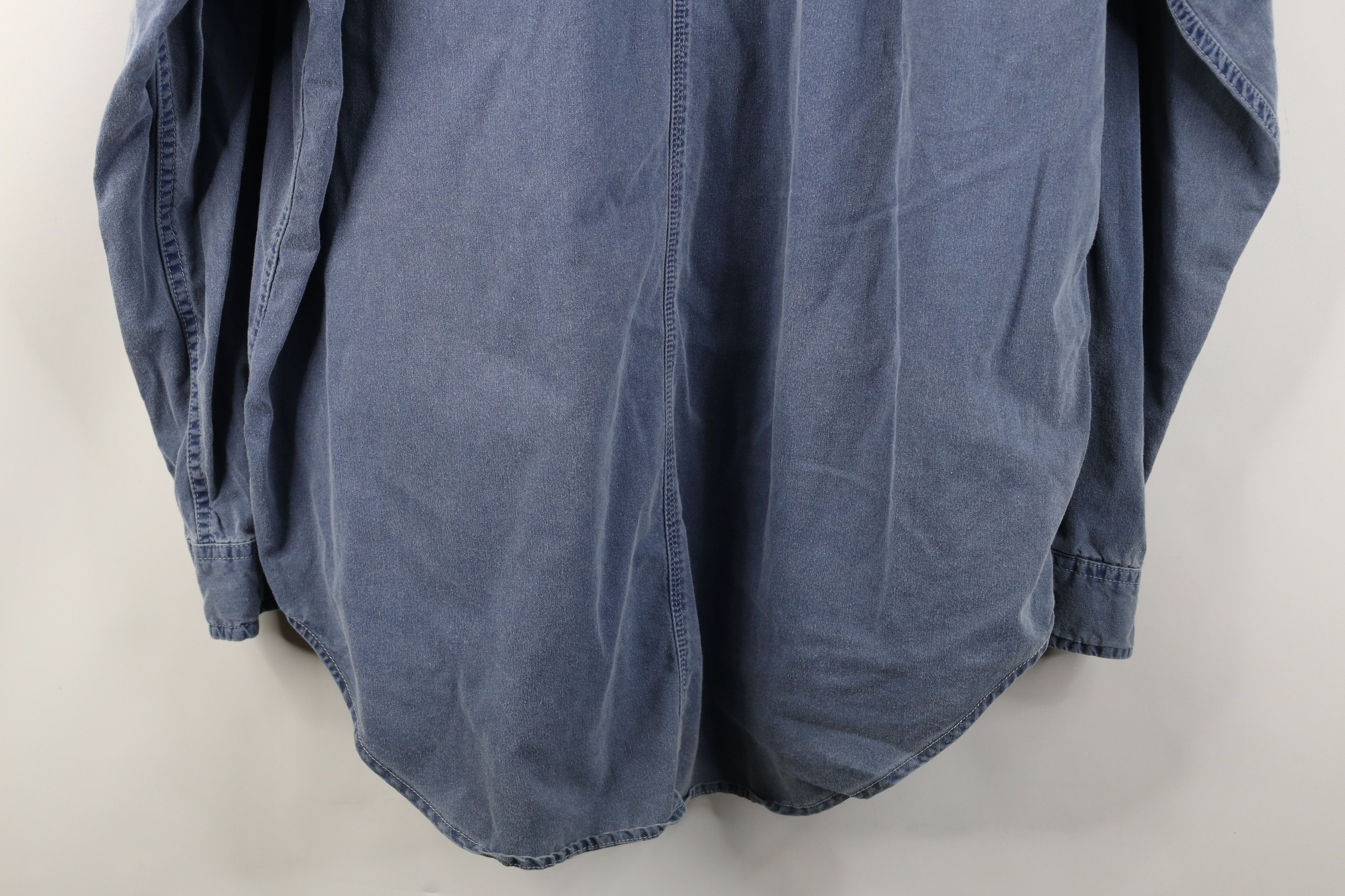 Levi's Vintage 90s Levis Stonewash Baggy Collared Button Shirt Blue Size US L / EU 52-54 / 3 - 14 Thumbnail