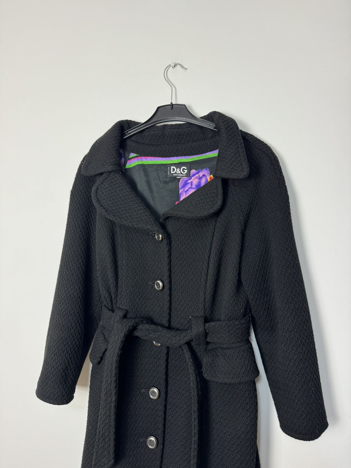 Dolce & Gabbana Dolce Gabbana Wool Coat “Floral” luxury design Made In Italy Size S / US 4 / IT 40 - 4 Thumbnail