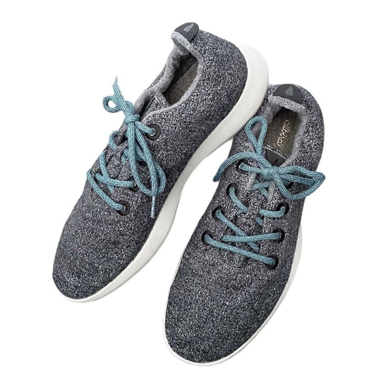 Allbirds AllBirds Wool Runners Men’s Size 12 Gray Turquoise Size US 12 / EU 45 - 1 Thumbnail