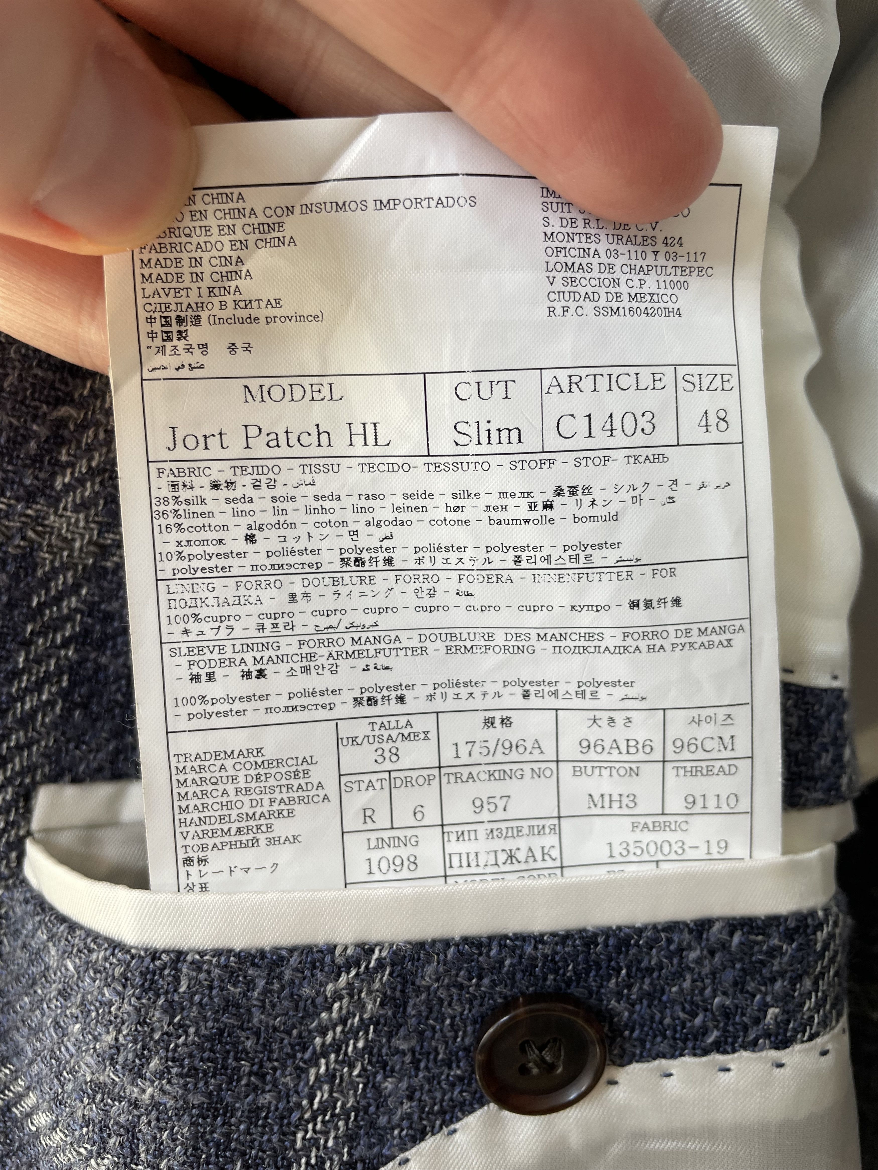 Suitsupply NWOT Suitsupply Jort blue windowpane jacket, 38R Size 38R - 8 Thumbnail