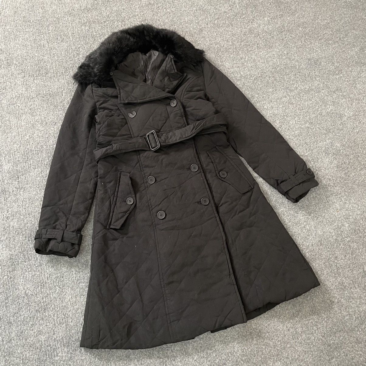 Japanese Brand Japanese Moviment Fur Collar Trench Coat Vkei LGB Y2K Size M / US 6-8 / IT 42-44 - 2 Thumbnail