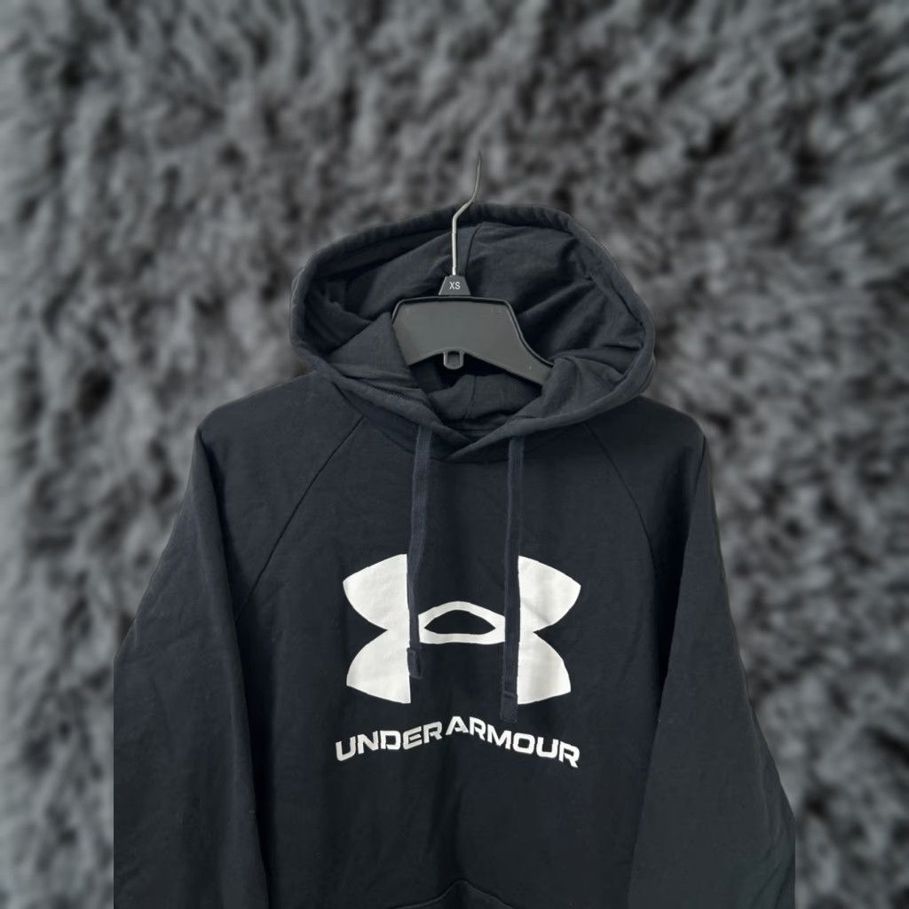 Under Armour Under Armour Hoodie Mens Large Black Pullover Sweatshirt Fleece Logo Graphic Print Pullover Hooded Pockets Regular Fit L/S Casual Fall Winter Men Size US L / EU 52-54 / 3 - 1 Thumbnail