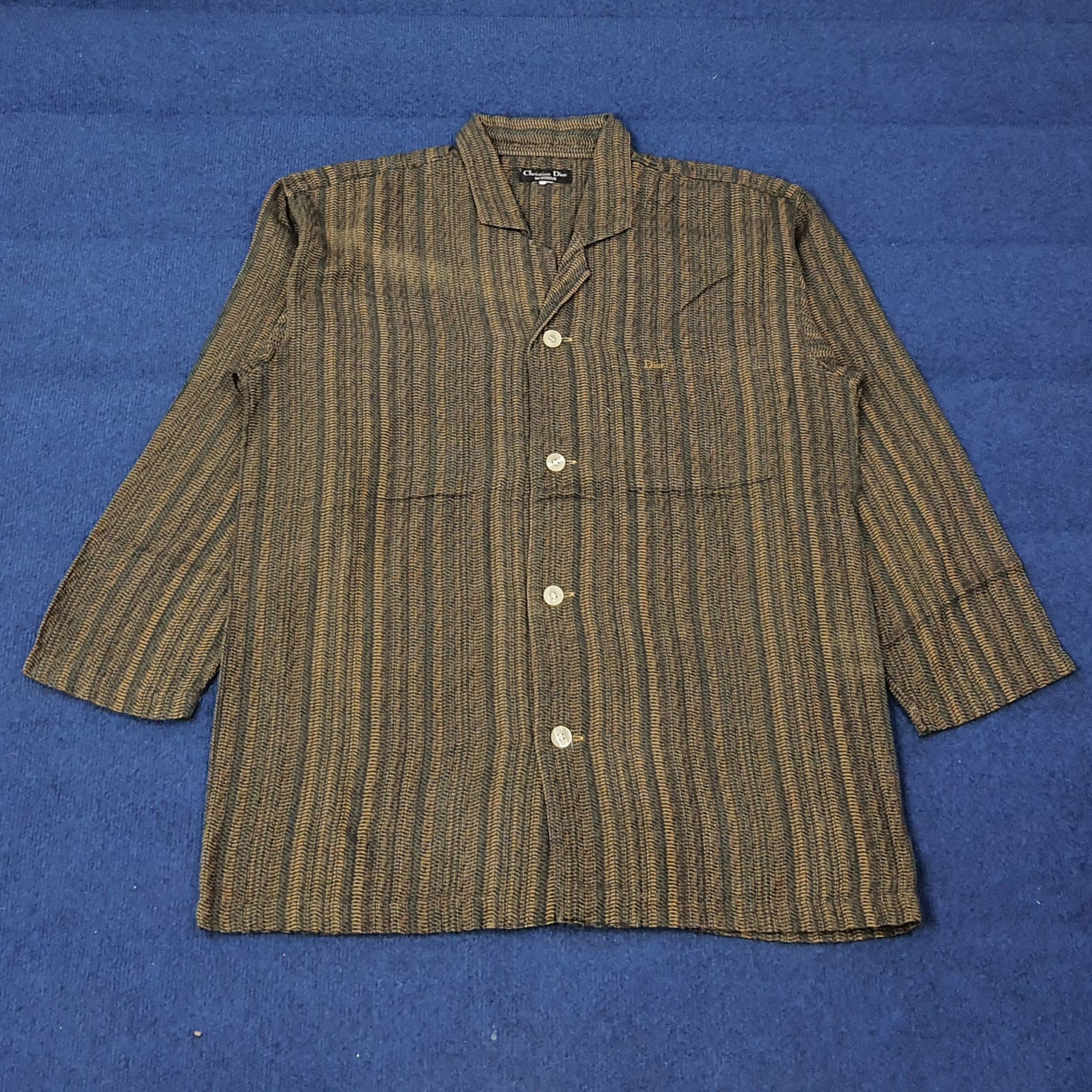 Christian Dior Monsieur Vintage Christian Dior Button Up Custom Logo Shirt C267N10 Size US L / EU 52-54 / 3 - 3 Thumbnail