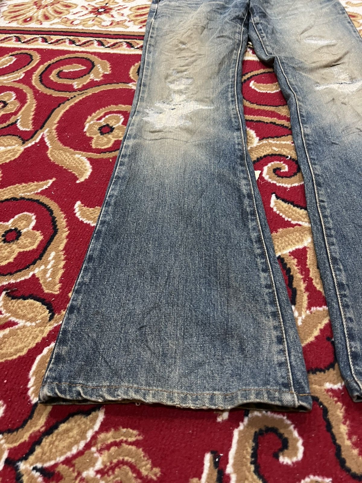 Edwin 🌈Flare Vintage Edwin Extra Extreme Distress Jean Size US 28 / EU 44 - 3 Thumbnail