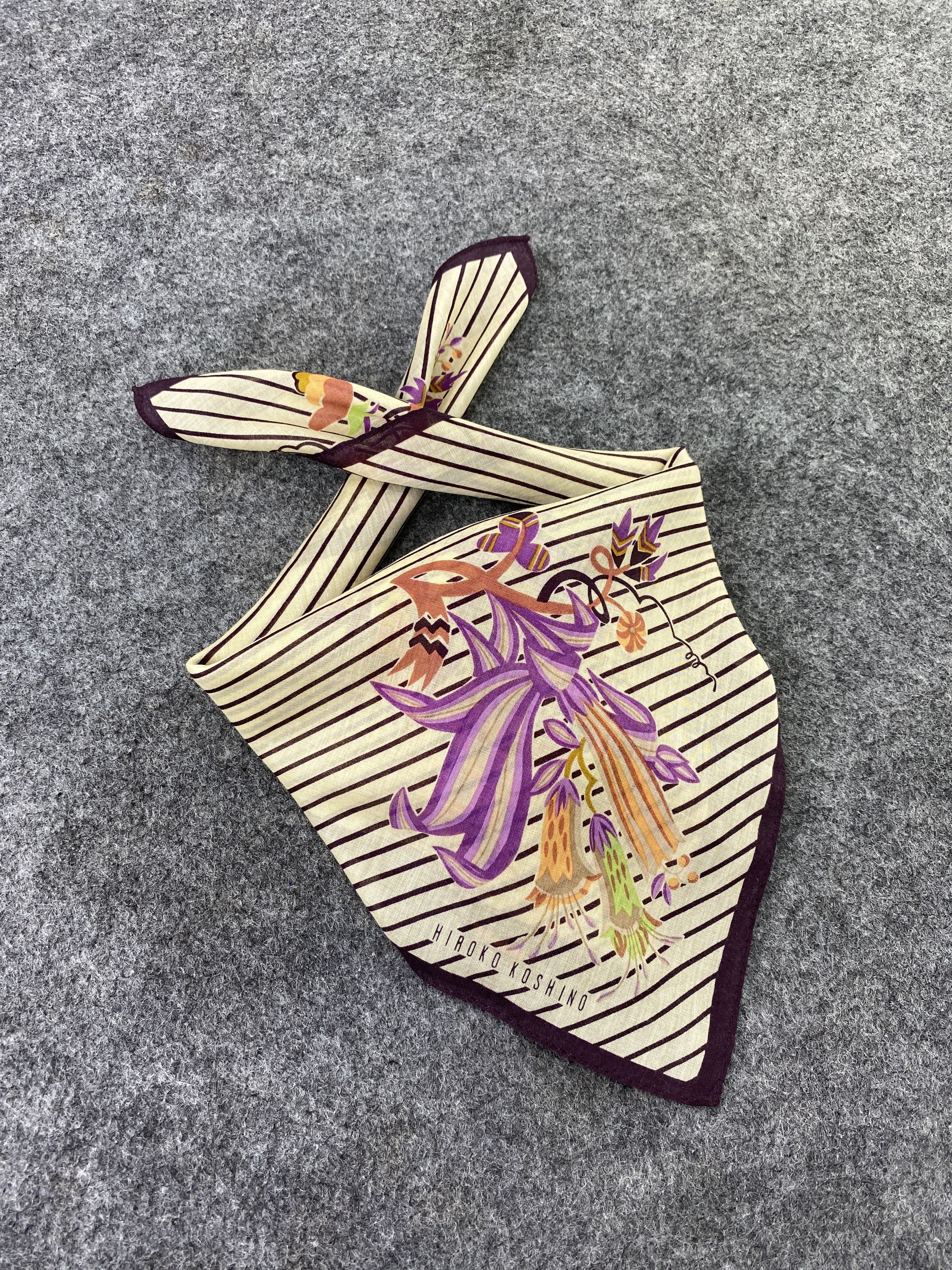 Hiroko Koshino Homme × Vintage Hiroko Koshino Handkerchief / Bandana / Neckerchief-B128 Size ONE SIZE - 1 Thumbnail