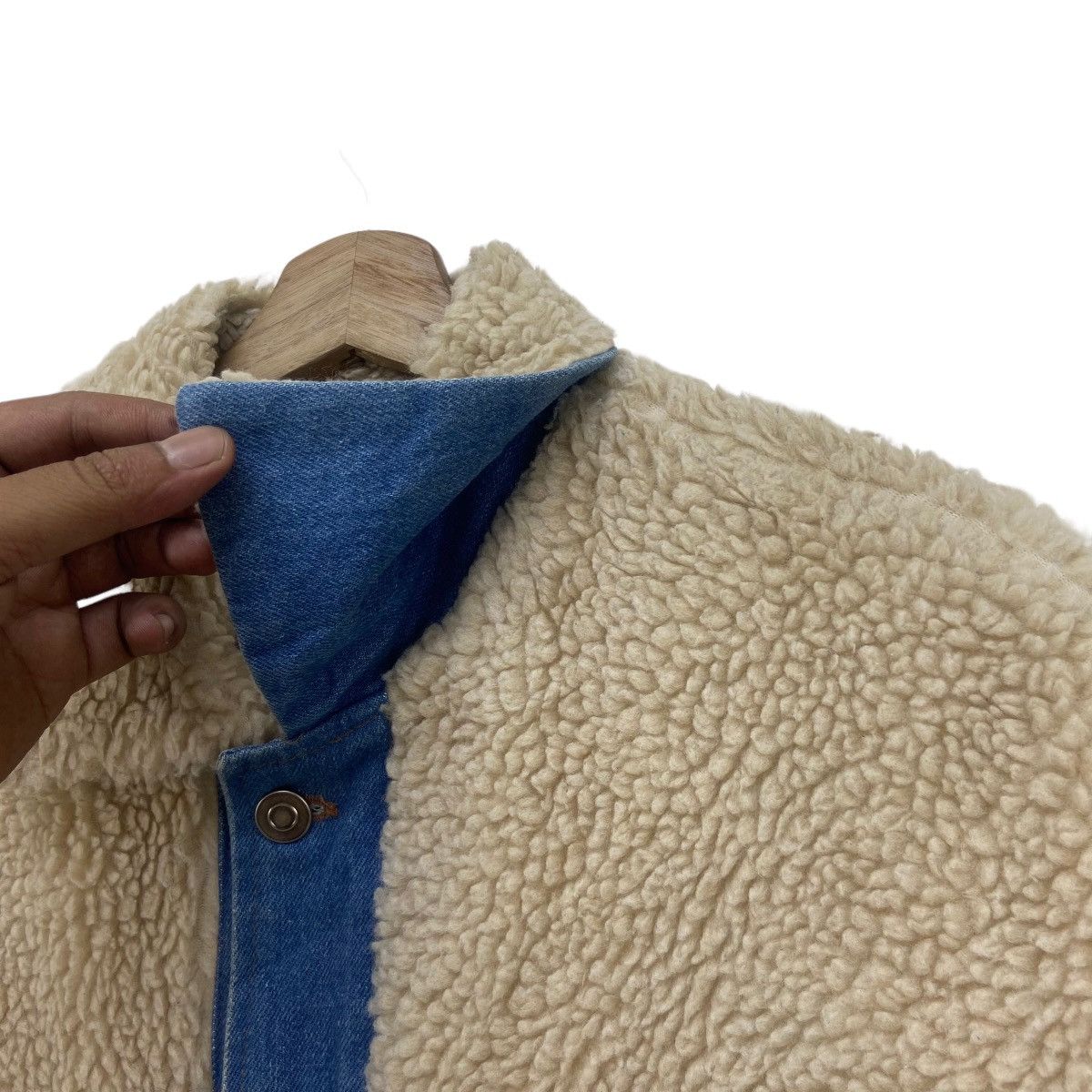 Japanese Brand 🔥Iconic Stylish Street Fashion Denim Sherpa Trucker Size US M / EU 48-50 / 2 - 9 Thumbnail