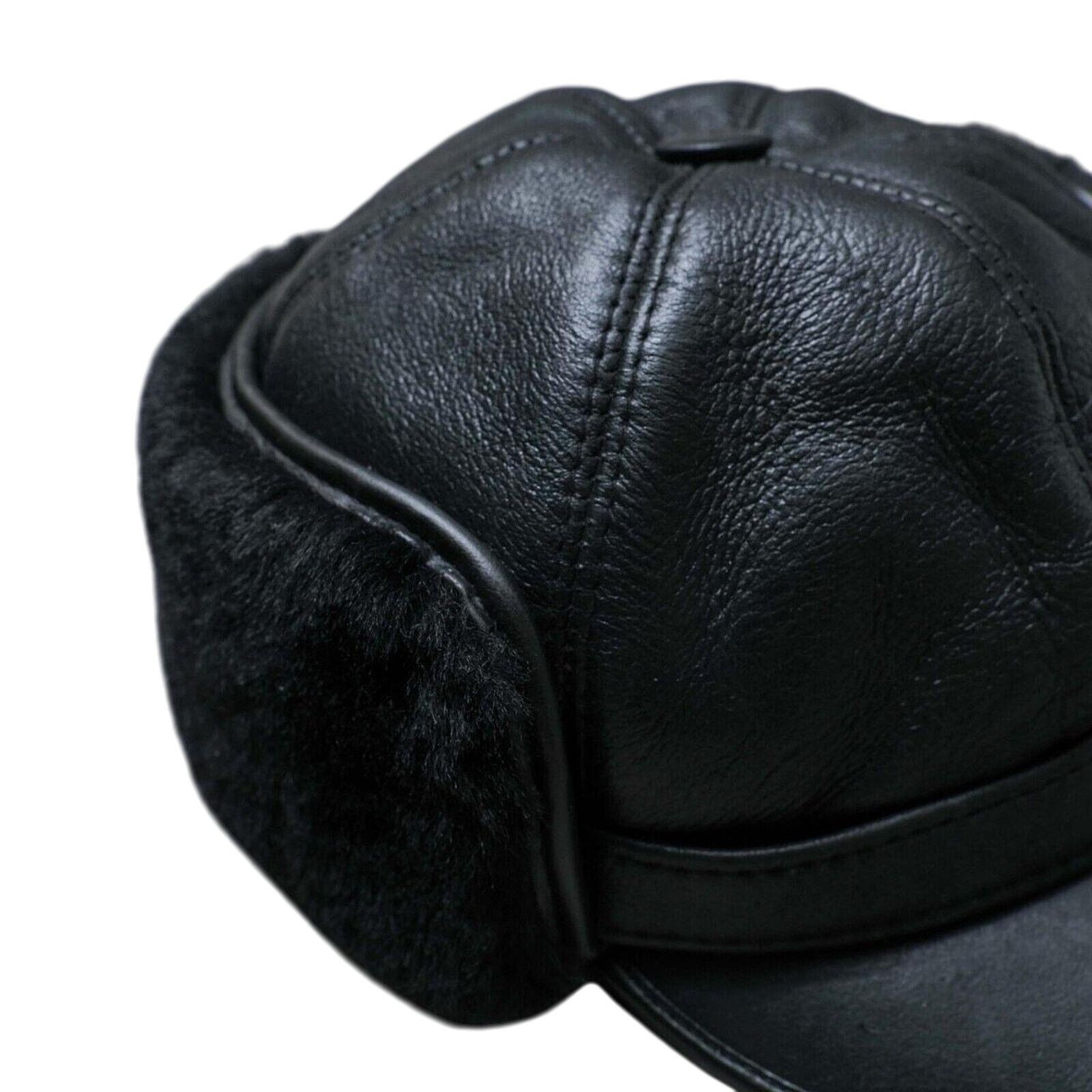 Other Zavelio Men's Shearling Sheepskin Elmer Fudd Captain Size 26 - 5 Thumbnail