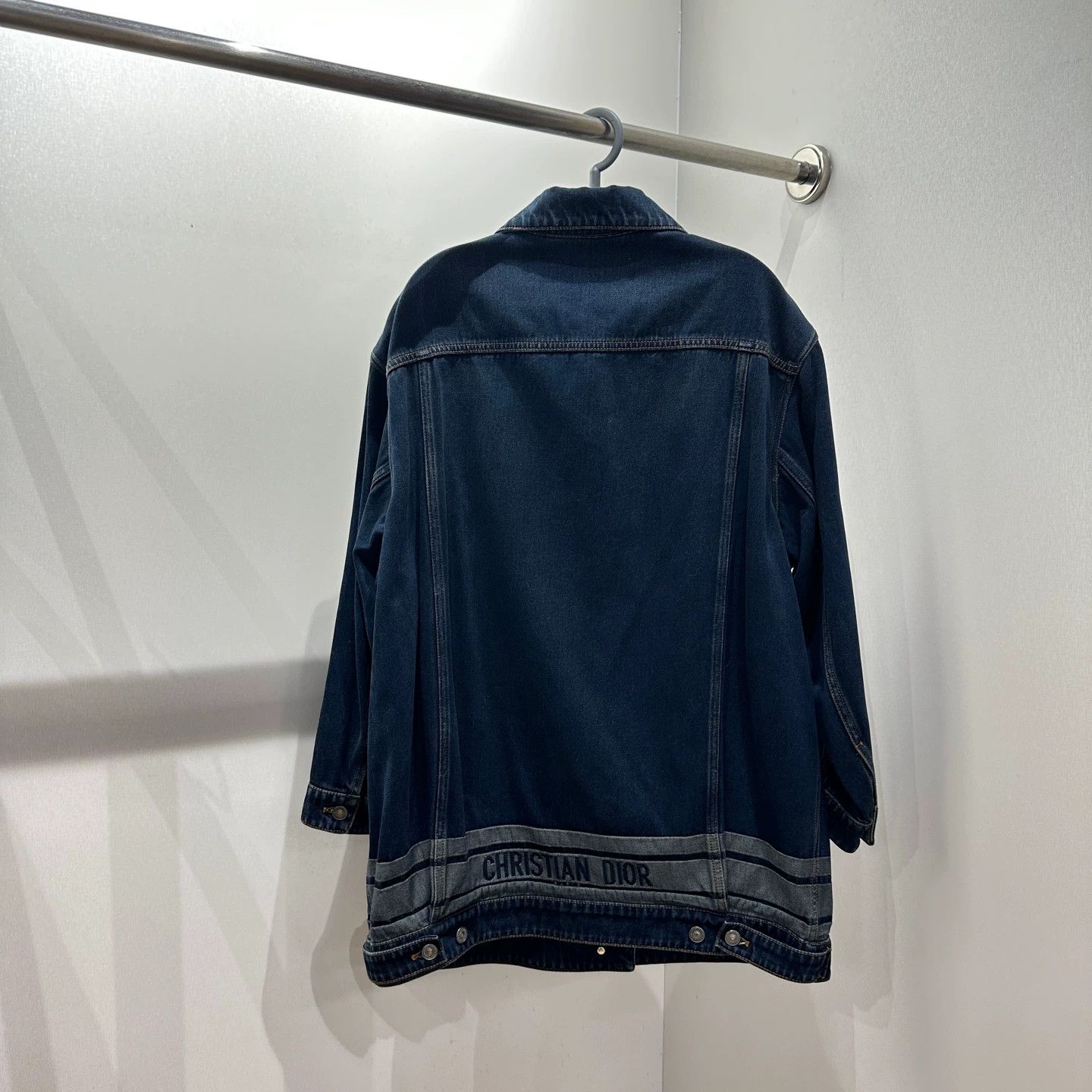 Christian Dior Monsieur Dior mar410 single-breasted logo letter denim jacket cotton Size US L / EU 52-54 / 3 - 1 Thumbnail