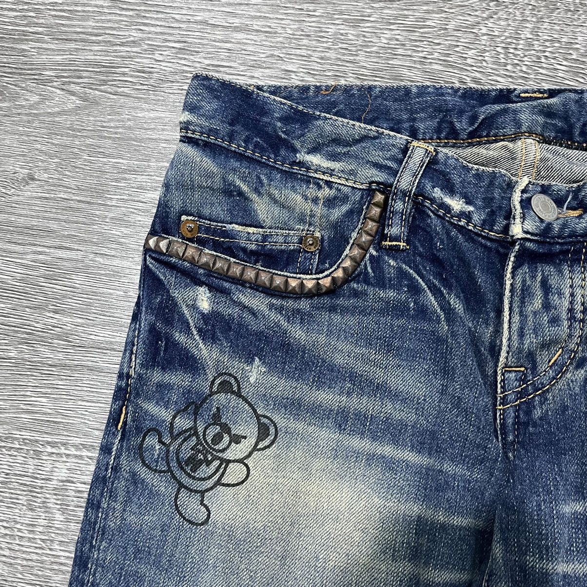 Hysteric Glamour × Japanese Brand Hysteric Glamour Fuck Bear Studded Denim pant Size US 27 - 5 Thumbnail