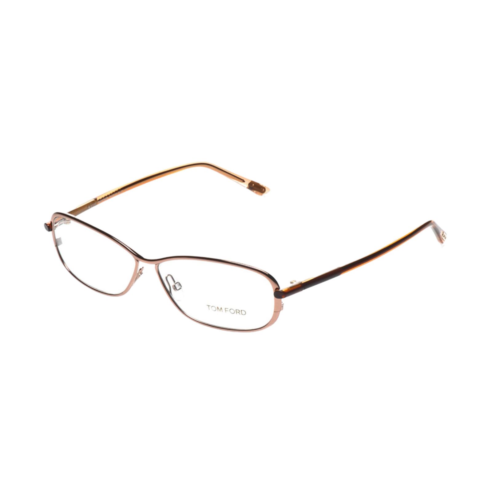 Tom Ford Tom Ford Eyeglasses Rose/Peach Shaded Brown Temples FT5161 Size ONE SIZE - 2 Thumbnail