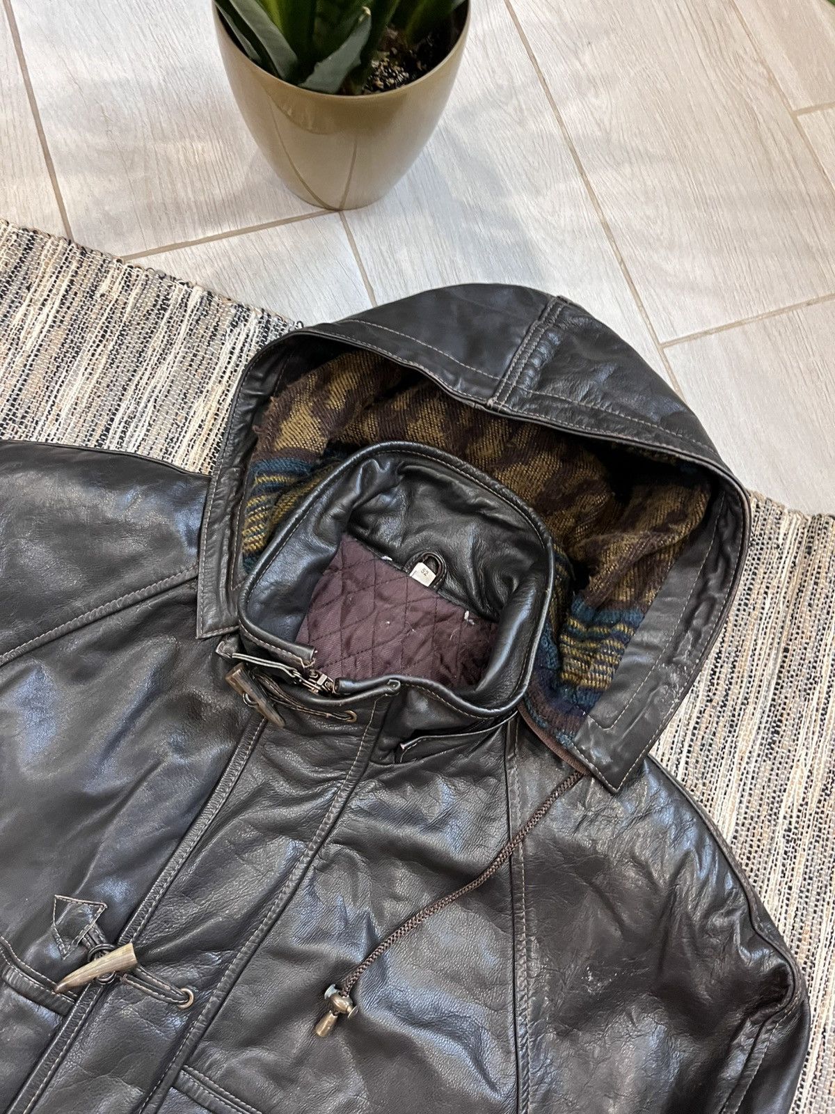 Vintage Vintage Avantgarde Leather Jacket 80s rare retro Size US L / EU 52-54 / 3 - 4 Thumbnail
