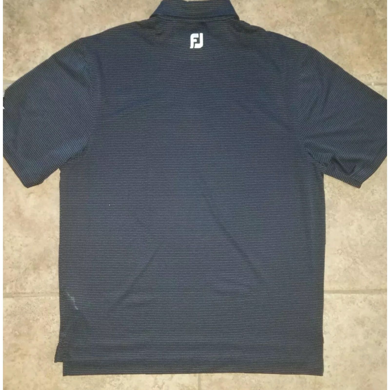 Footjoy FootJoy Polo Golf Shirt Mens L Black Polka Dot Blue Pattern Shirt Size US L / EU 52-54 / 3 - 5 Thumbnail