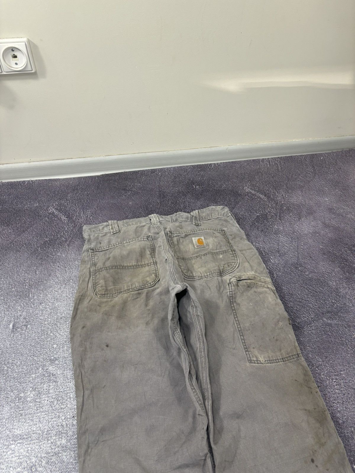 Carhartt Vintage Carhartt USA Distressed Gray Work Carpenter Pants Size US 32 / EU 48 - 5 Thumbnail