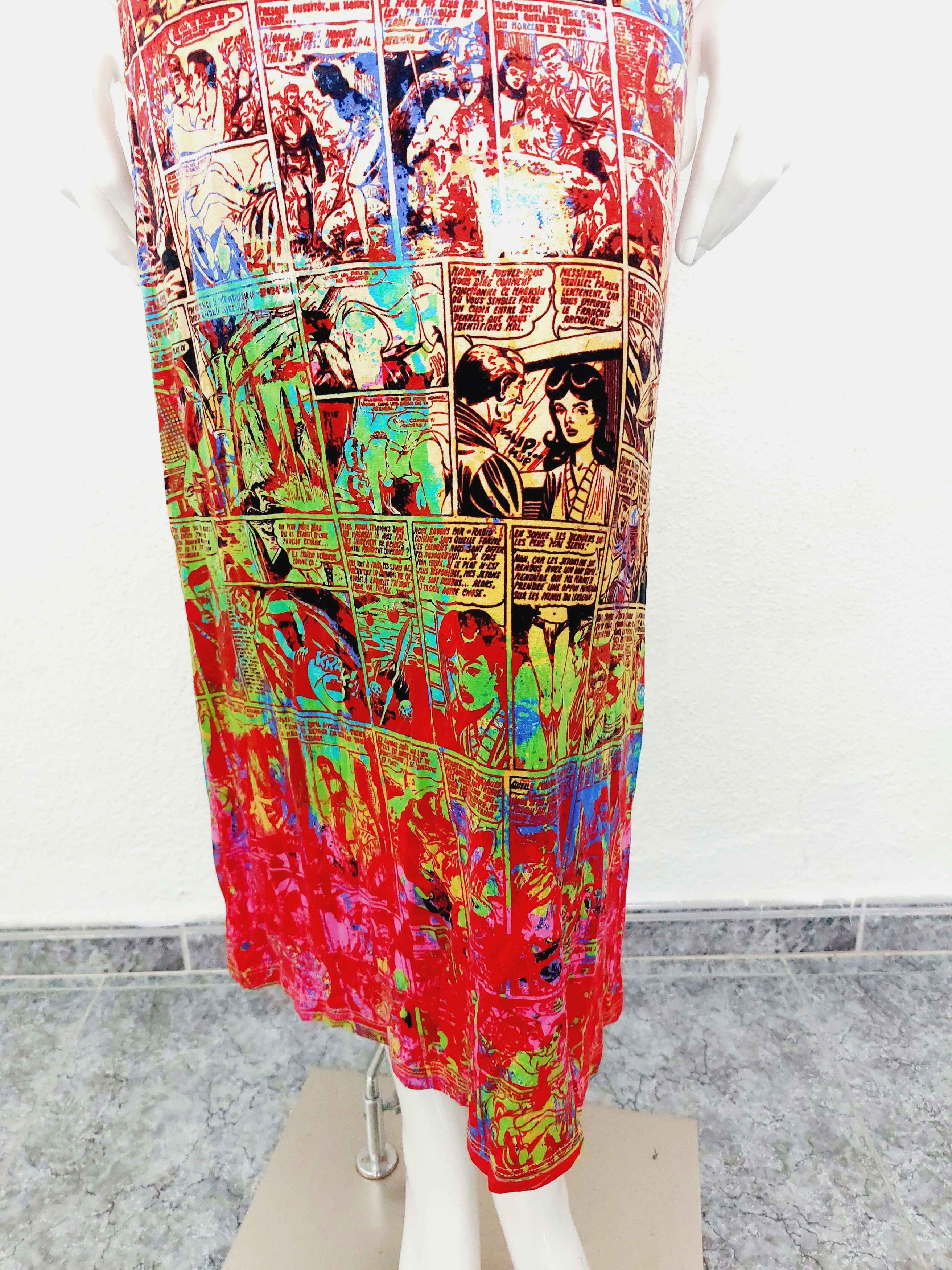 Jean Paul Gaultier Jean Paul Gaultier JPG F/W 1995 Safe Sex Comic Maxi Dress Size M / US 6-8 / IT 42-44 - 8 Thumbnail