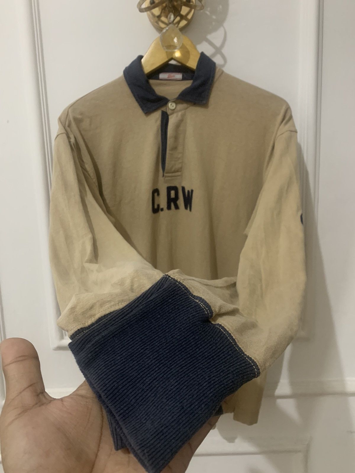 45rpm × Kapital × Vintage 1990s 45rpm – C.RW Polo Long Sleeve Shirt Japan Made Size US L / EU 52-54 / 3 - 3 Thumbnail