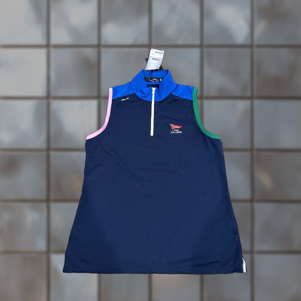 Ralph Lauren VINTAGE? No. RLX Ralph Lauren Air Tech 1/4 Zip Sleeveless Polo Top Vest Large Polo LACC Women Shirt Size L / US 10 / IT 46 - 1 Thumbnail