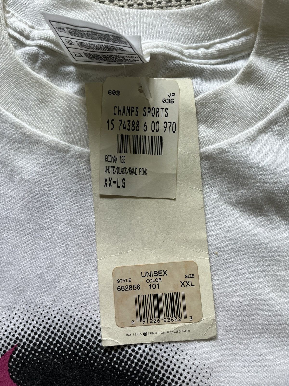 NBA × Nike × Vintage Vintage Deadstock Nike Rodman tshirt Size US XXL / EU 58 / 5 - 16 Thumbnail