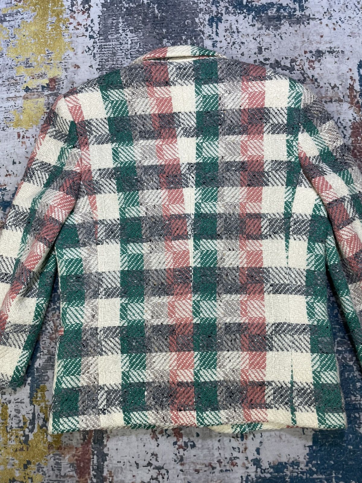 Moschino Moschino Multi Color Plaid Tweed Blazer Size M / US 6-8 / IT 42-44 - 6 Thumbnail