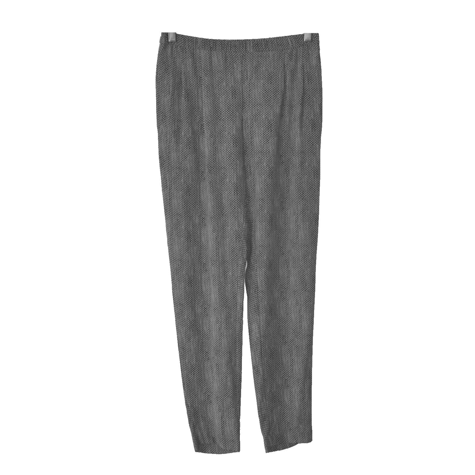 Eileen Fisher EILEEN FISHER Grey Snake Printed Silk Petite Pants Size PP Size 26" / US 2 / IT 38 - 2 Thumbnail