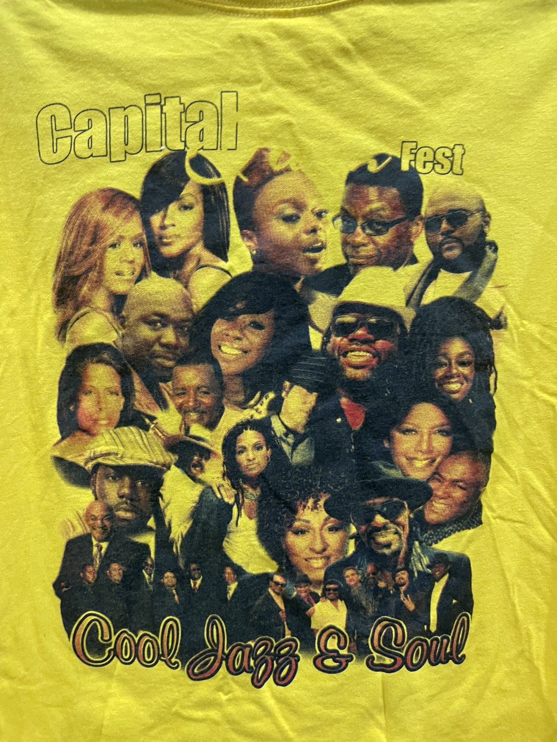 Band Tees Vintage Capital Jazz Fest Yellow Cool Jazz & Soul Music Size US XL / EU 56 / 4 - 4 Thumbnail
