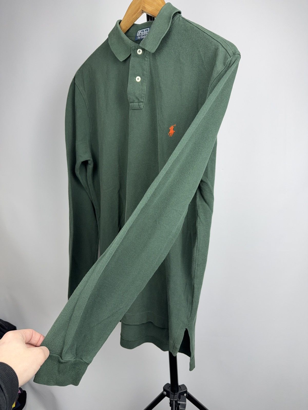 Polo Ralph Lauren 90s Vintage Polo Ralph Lauren Green Long Sleeve Polo Shirt Size US M / EU 48-50 / 2 - 6 Thumbnail