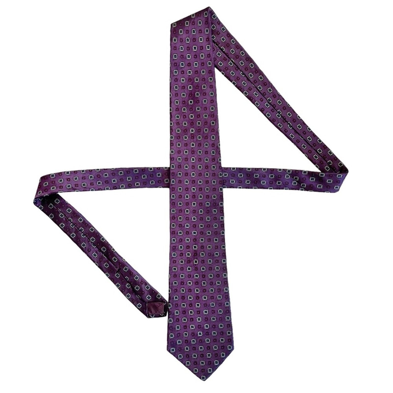 Liberty × Vintage Vintage Liberty of London Purple Foulard Silk Necktie Tie Size ONE SIZE - 2 Thumbnail
