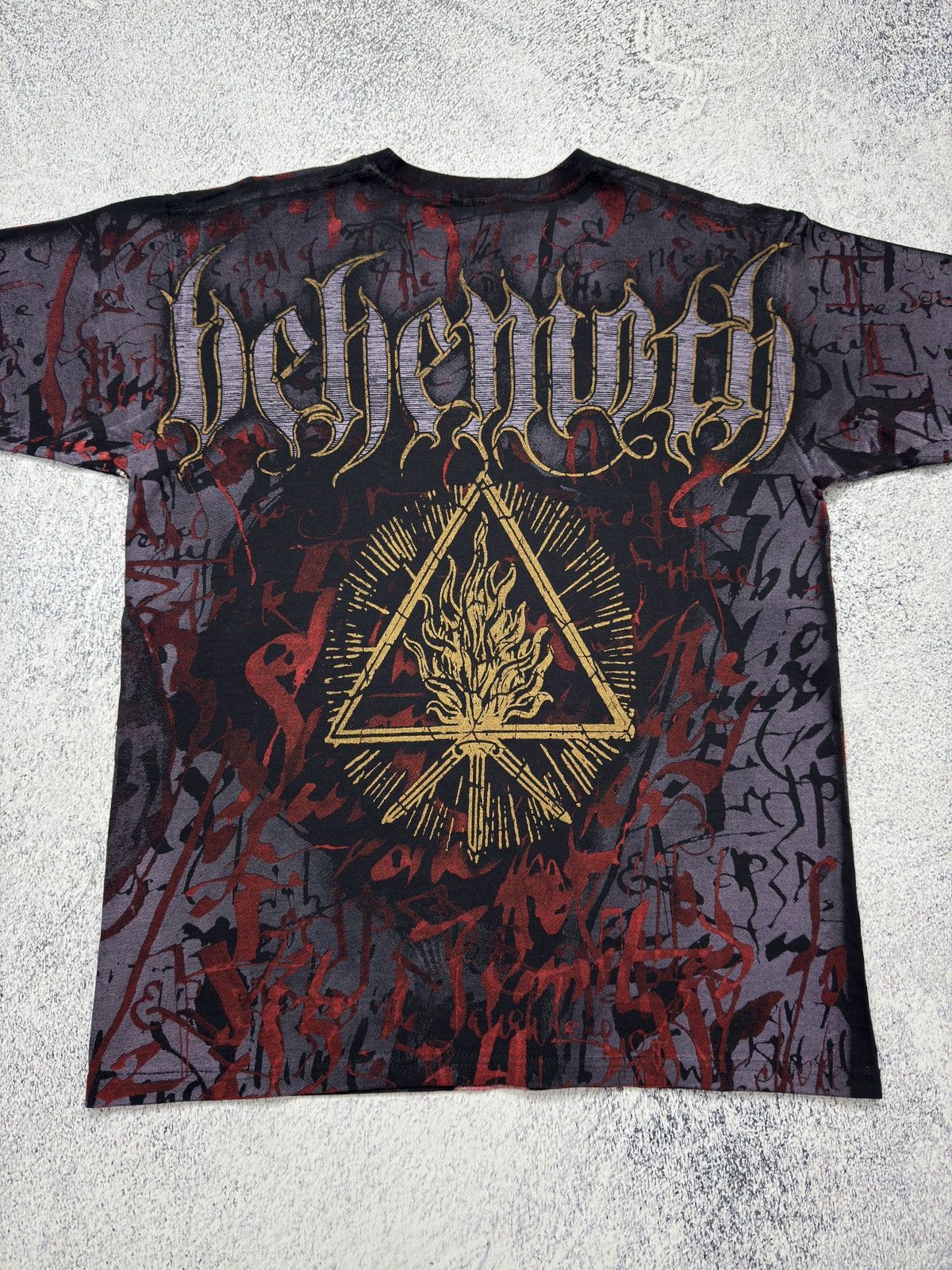 Band Tees × Vintage VINTAGE BEHEMOTH THE SATANIST ALL OVER PRINT T-SHIRT DEATH Size US M / EU 48-50 / 2 - 9 Thumbnail