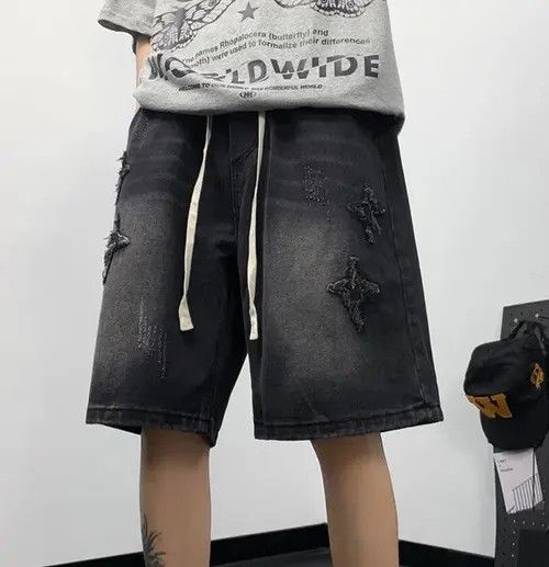 Japanese Brand Kimijima x Etou Distressed Shorts y2k Size US 34 / EU 50 - 4 Thumbnail