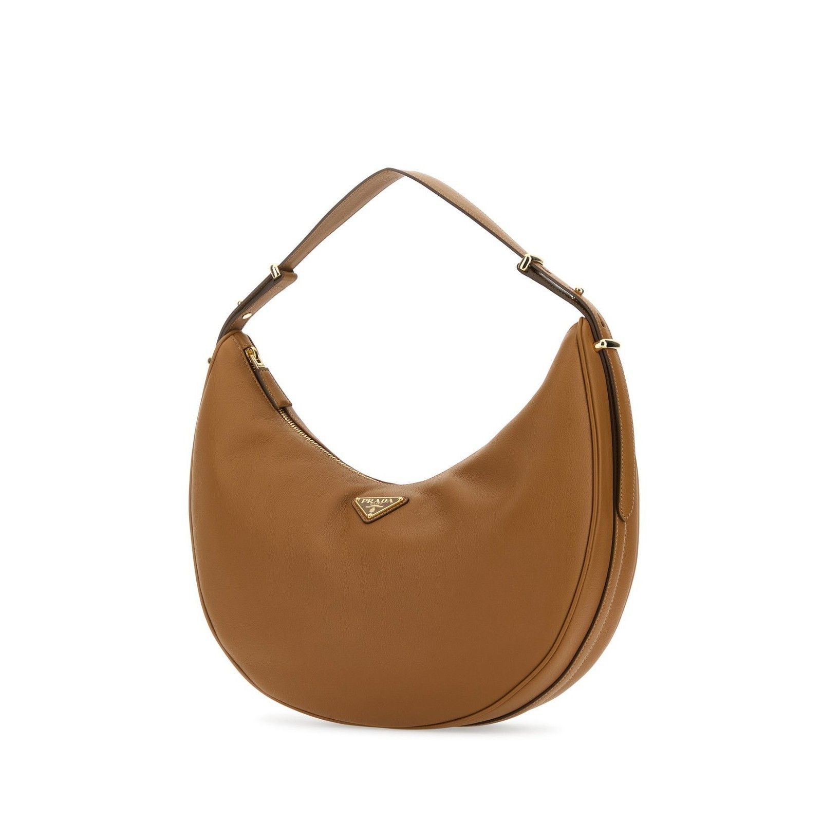 Prada PRADA Arquè Large Moon Brown Leather Handbag New And Authent Size ONE SIZE - 2 Thumbnail