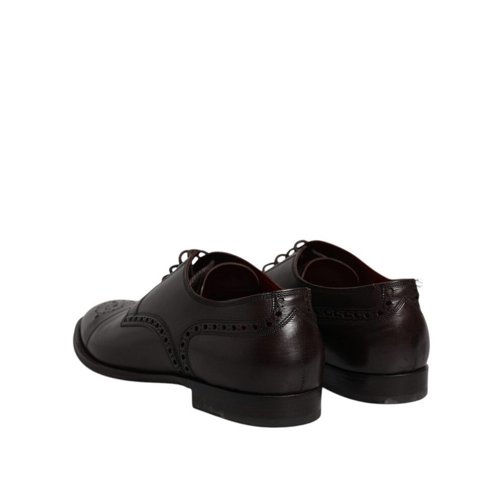 Dolce & Gabbana Dolce & Gabbana Black Calfskin Leather Derby Men Dress Shoes Size US 12 / EU 45 - 5 Thumbnail