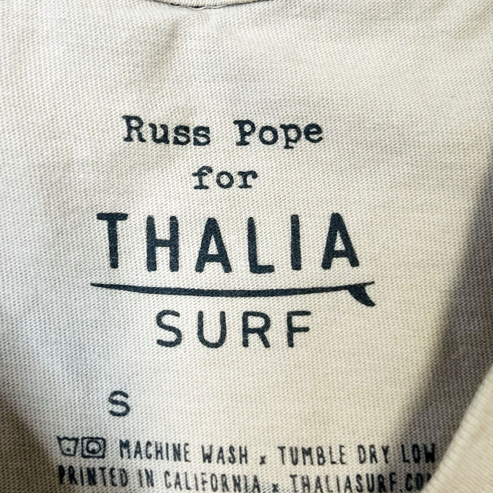 Vintage VINTAGE Thalia Surf Laguna Beach California Graphic Shirt S Beige Surfs Up Mens Shirt Size US S / EU 44-46 / 1 - 6 Thumbnail