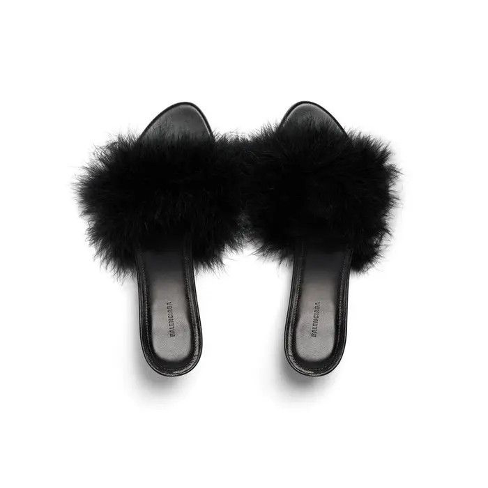 Balenciaga o1bcso1str0126 Boudoir 70mm Sandals in Black Size US 6 / IT 36 - 7 Thumbnail