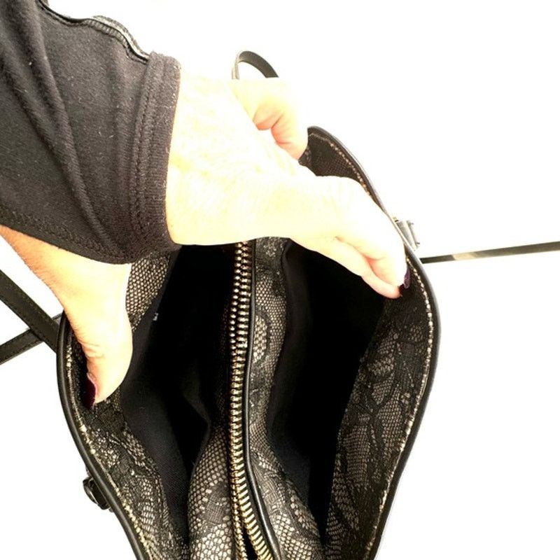 Valentino Valentino Garavani Black Lace Top Handle Bag Size ONE SIZE - 5 Thumbnail