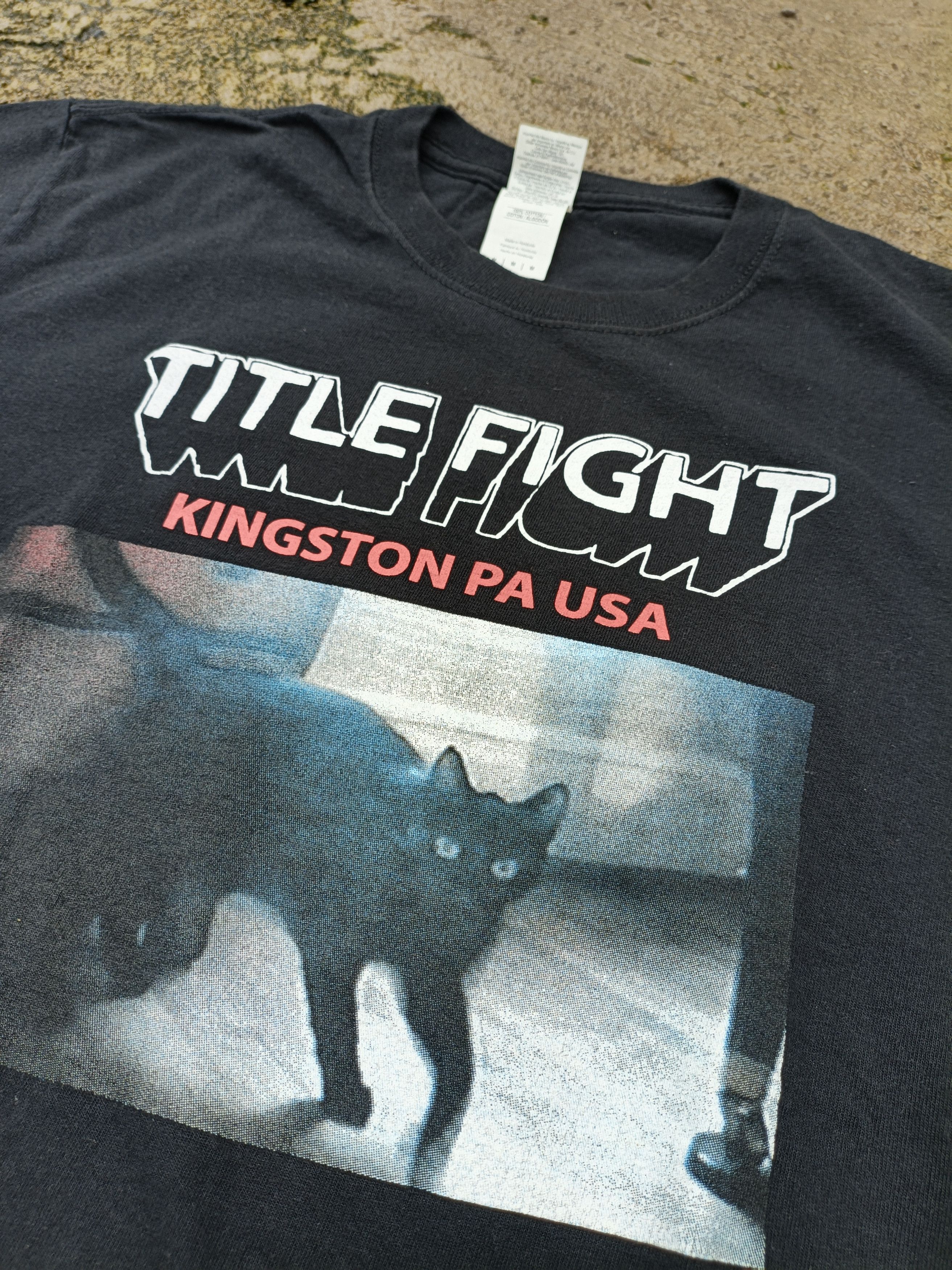 Band Tees 2017 TITLE FIGHT "KINGSTON CAT" VINTAGE Emo Hardcore Shoegaz Size US M / EU 48-50 / 2 - 3 Thumbnail