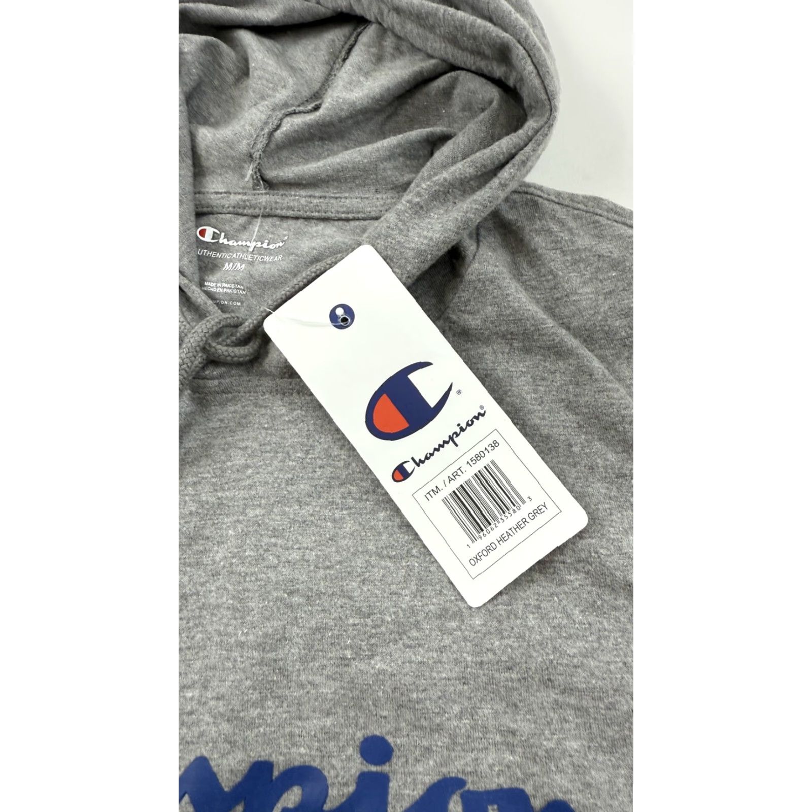 Champion Champion Hoodie Men Medium Gray Oxford Heather Jersey Pullover Athletic All Seasons Sports 90s Logo Size US M / EU 48-50 / 2 - 5 Thumbnail