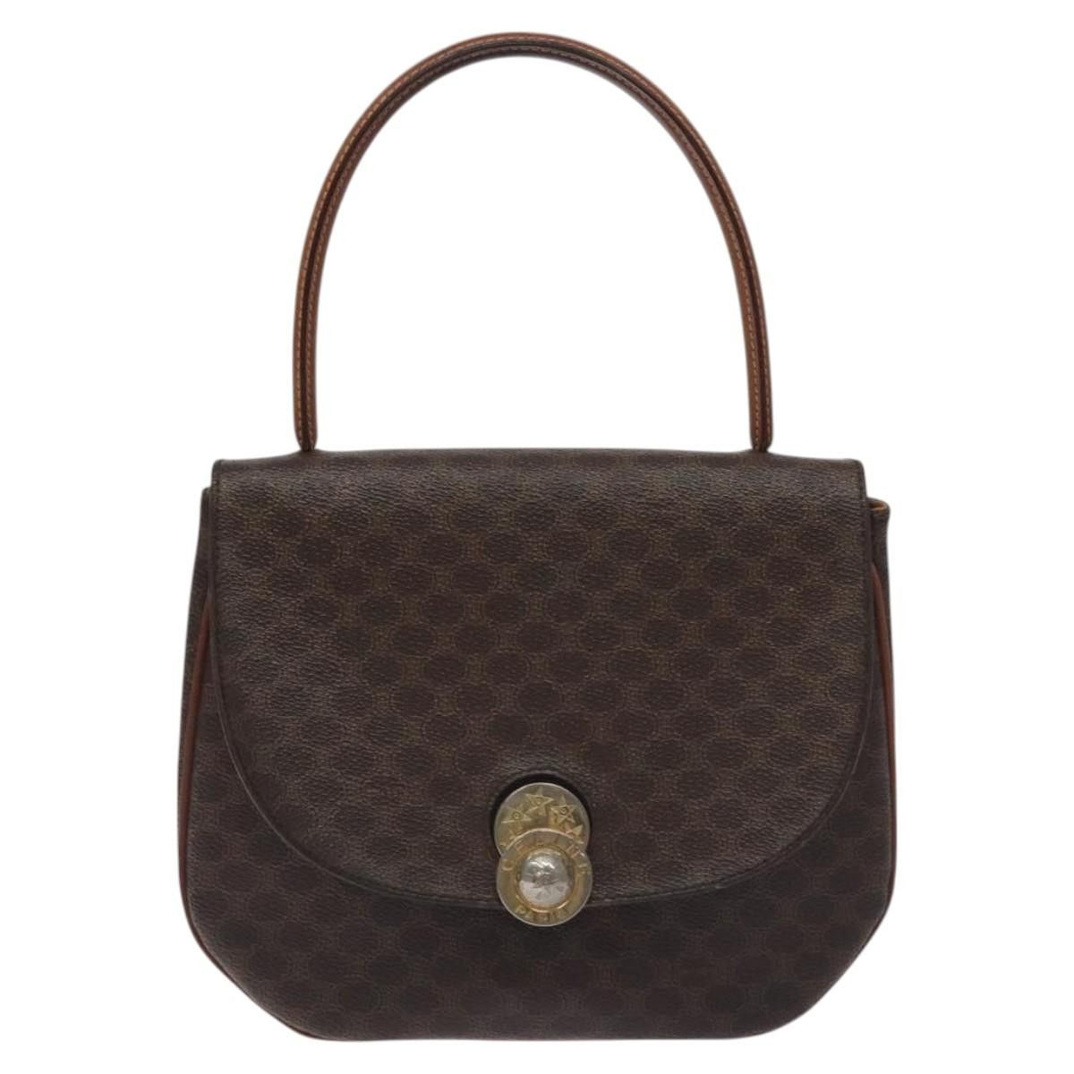 Celine CELINE Macadam Canvas Hand Bag Pvc Leather Brown Gold Size ONE SIZE - 2 Thumbnail