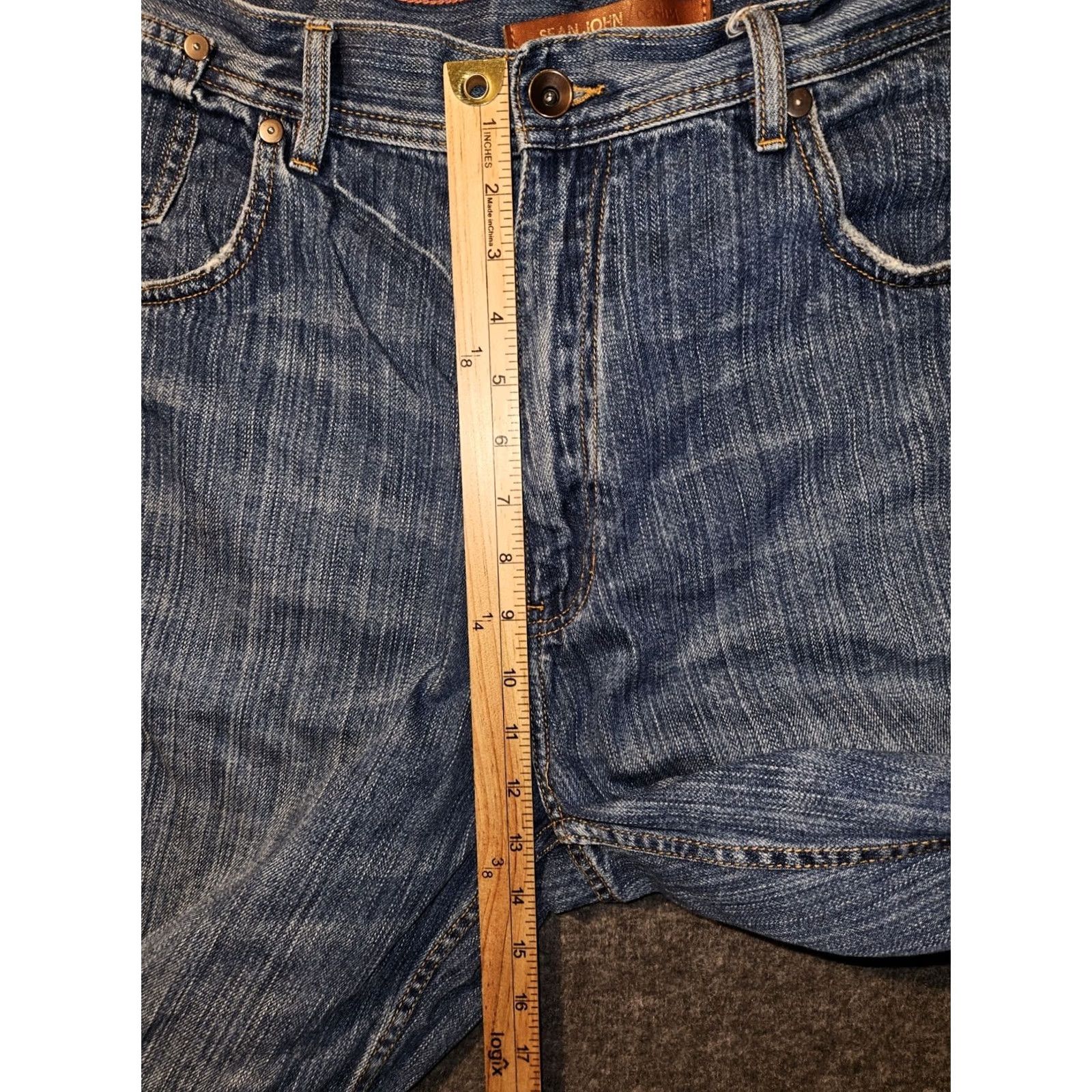 Sean John VINTAGE Sean John Jean Shorts Men 38 Blue Embroidered Baggy Hip Hop Shirt? Size US 38 / EU 54 - 5 Thumbnail