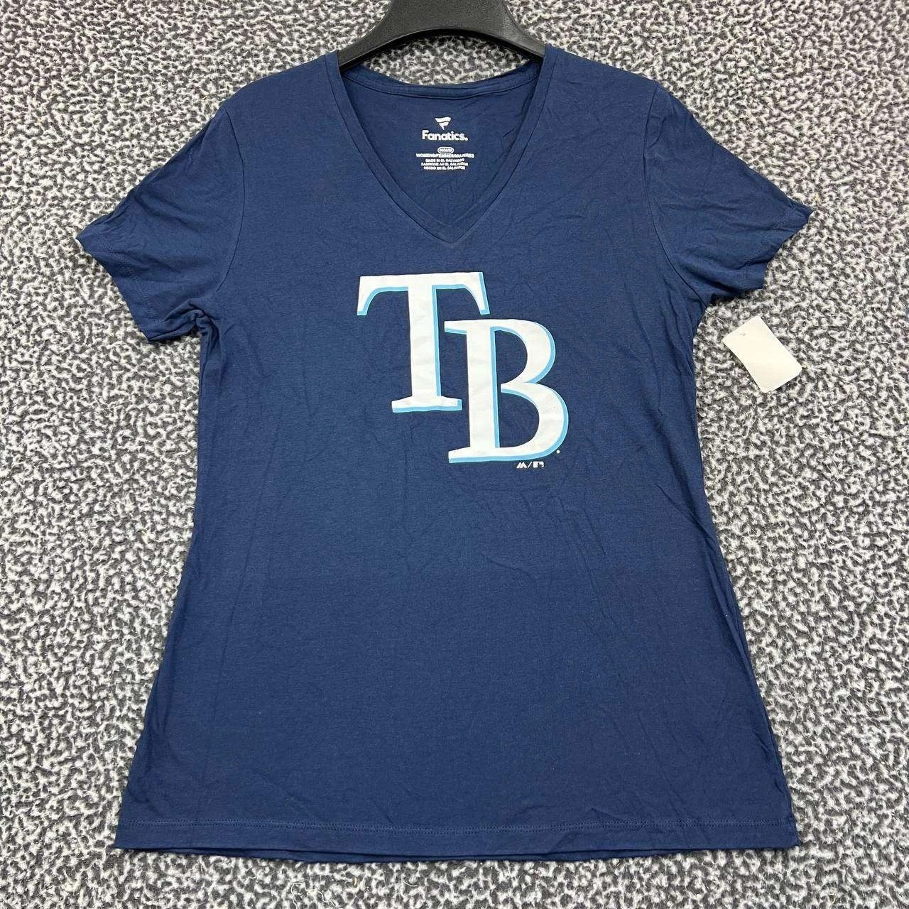 Other Tampa Bay Rays Shirt Women Blue Short Sleeve V-Neck New M Size M / US 6-8 / IT 42-44 - 1 Thumbnail