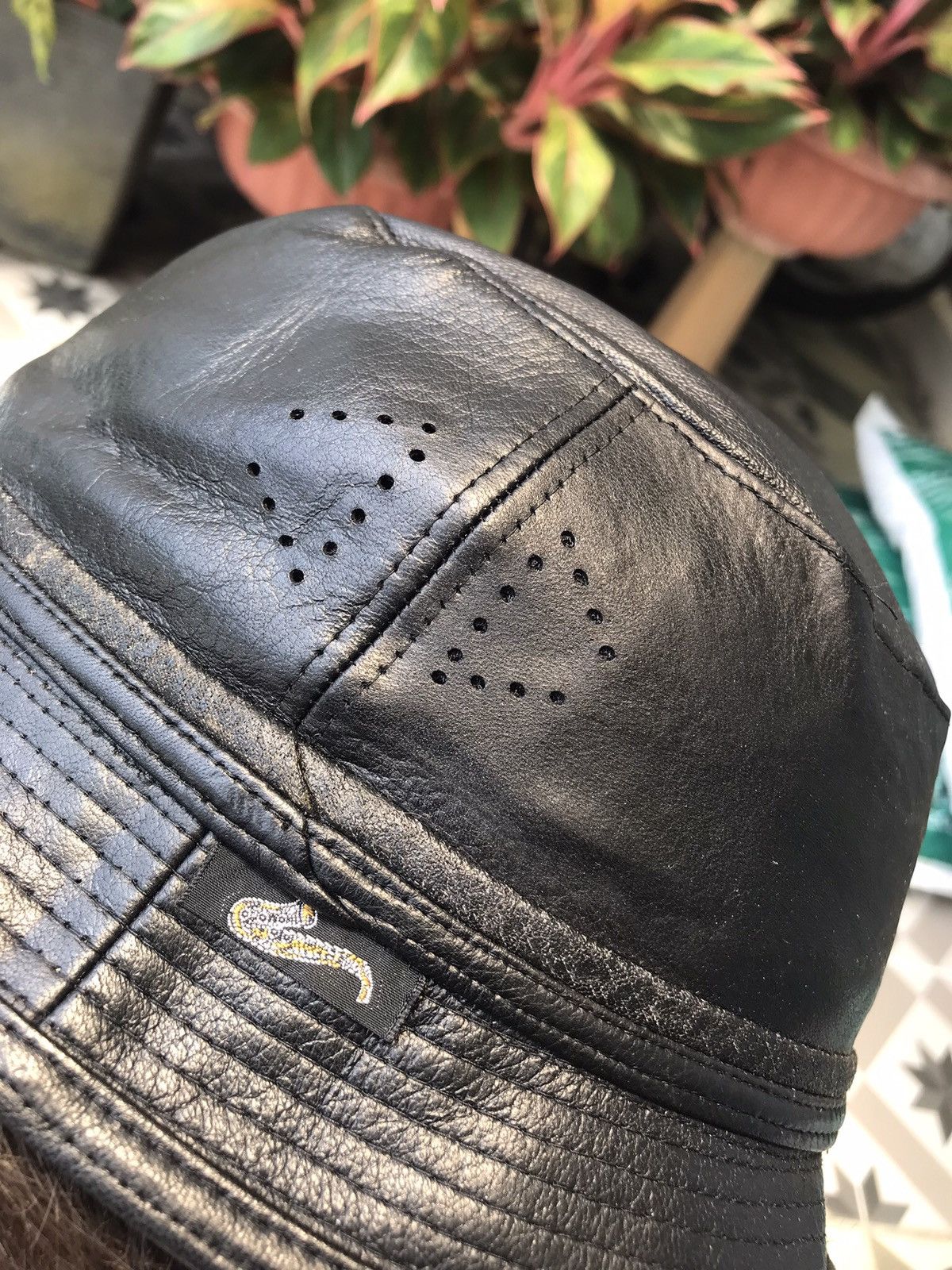 Japanese Brand × Vintage VINTAGE LEATHER BUCKET HAT BY MATSUI 🇯🇵 Size ONE SIZE - 6 Thumbnail