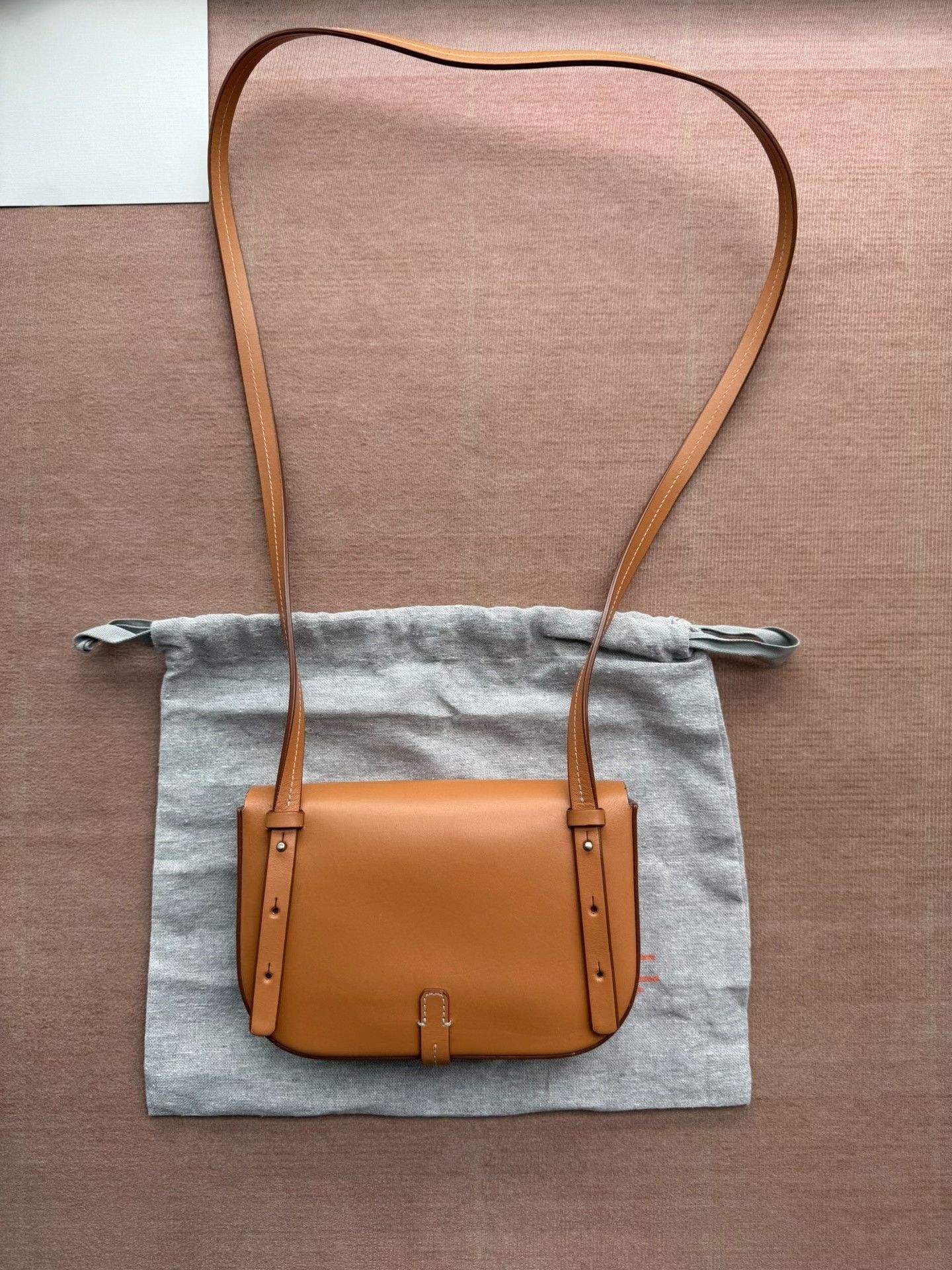 Ilbisonte Tan Leather Crossbody Bag in Brown, Men's — image 2 of 6