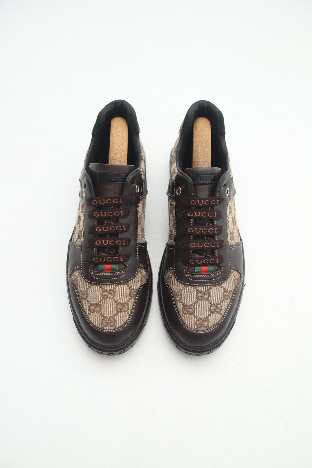 Gucci GUCCI Sneakers Leather Shoes GG Monogram Logo Brown Men’s Size US 9 / EU 42 - 2 Thumbnail