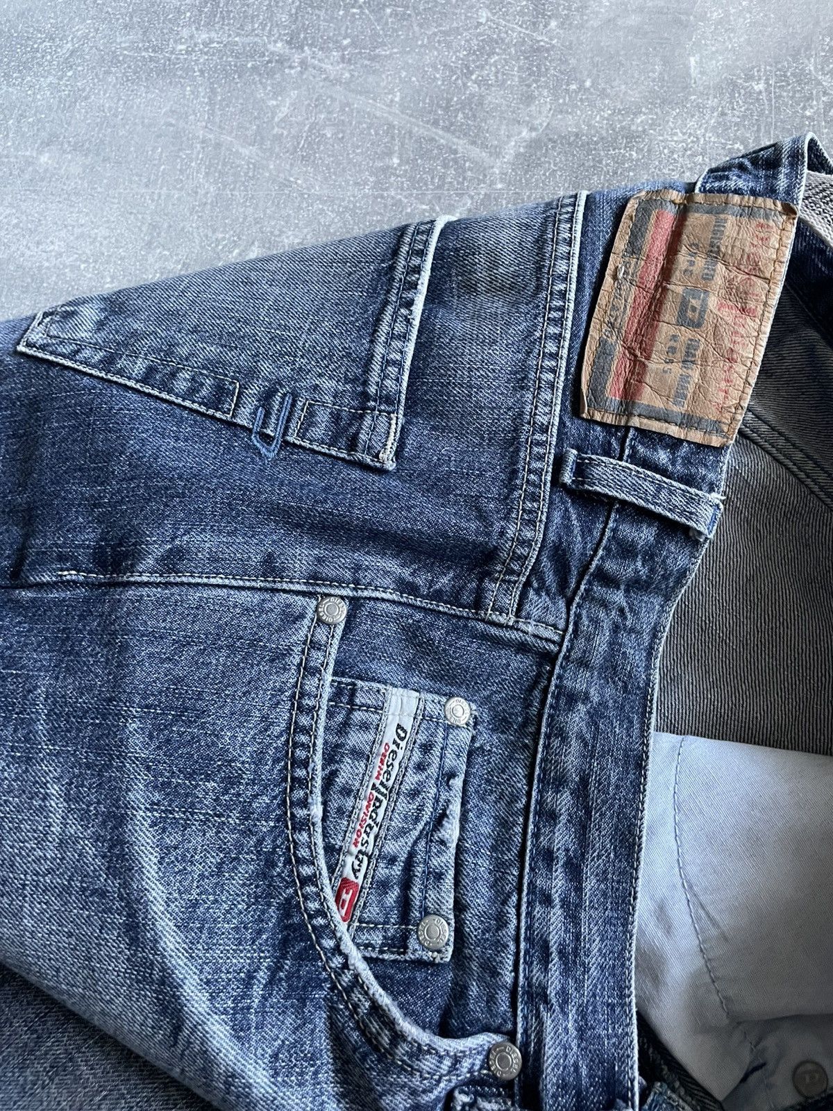 Diesel Vintage Diesel Jeans Distressed Faded Flared Wide Baggy Y2K Size US 33 - 4 Thumbnail
